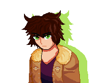 Damien, pixel portrait